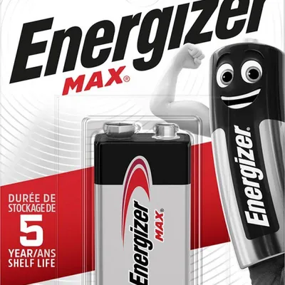 Bateria alkaliczna 6F22 (9V) ENERGIZER Max