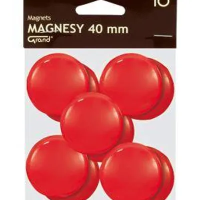 Magnesy 40mm Grand 130-1701 czerwone 10szt