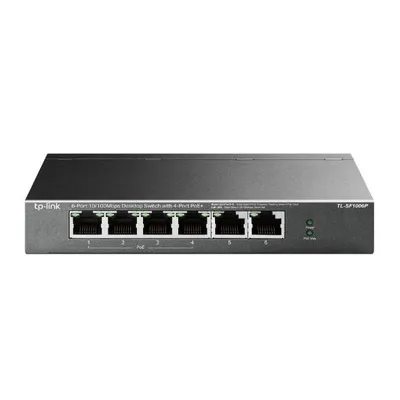 TP-LINK Przełącznik SF1006P 6xFE (4xPoE+)