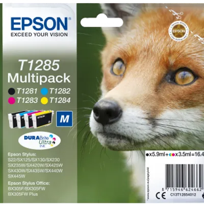 Tusz oryginalny EPSON T1285 C13T12854012 CMYK  16,4 ml