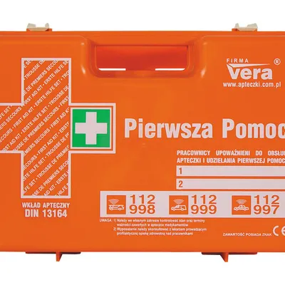 Apteczka przemysłowa VERA TOP 10 DIN 13164 walizka z ABS