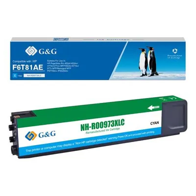 G&G kompatybilny ink / tusz z F6T81AE, cyan, 7000s, NH-R00973XLC, dla HP PageWide Pro 452, Pro 477