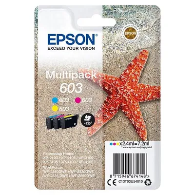 Epson oryginalny ink / tusz C13T03U54010, 603, color, 3x2.4ml, Epson Expression Home XP-2100, 2105, 3100, 3105 WF-2310