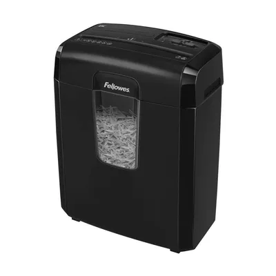 Niszczarka A4 Fellowes 8C 4689601 czarna 8krt ścinki 4x35mm 14 litrów