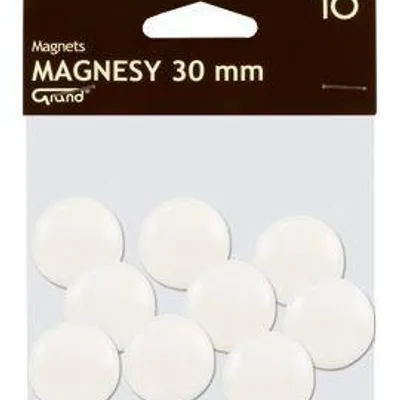 Magnesy 30mm Grand 130-1693 białe 10szt