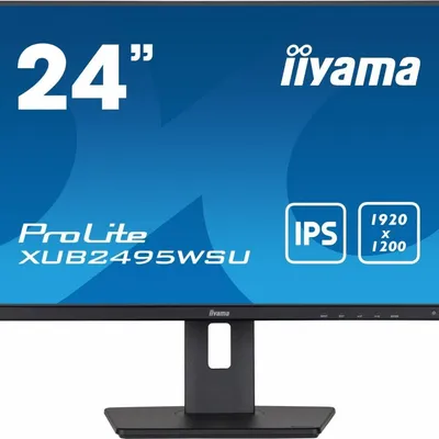 IIYAMA Monitor 24.1 cala XUB2495WSU-B5 IPS,16:10,HAS(150mm),4xUSB