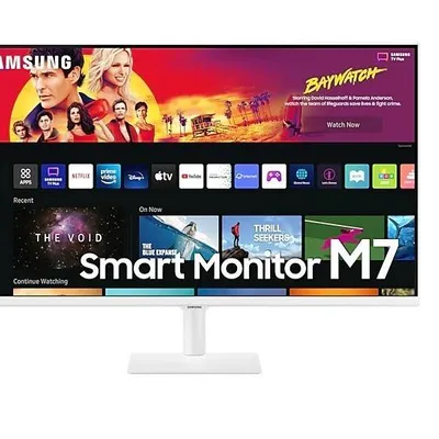 Samsung Monitor 32 cale LS32BM701UUXEN VA 3840x2160 UHD 16:9 2xHDMI/1xUSB-C (65W) 4 ms (GTG) głośniki płaski biały SMART