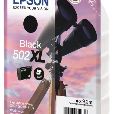 Tusz oryginalny EPSON  502XL C13T02W14010 Czarny  550 stron