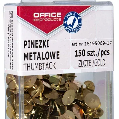 Pinezki złote OFFICE PRODUCTS 150szt