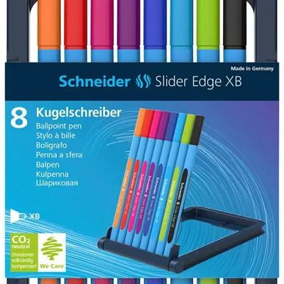 Długopisy SCHNEIDER Slider Edge mix kolorów XB 8szt