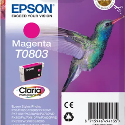 Tusz oryginalny EPSON T0803 C13T08034011 Magenta  7,4 ml