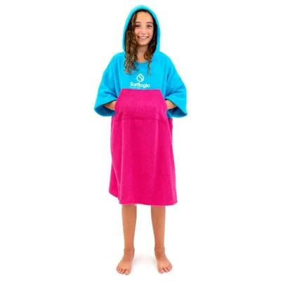 Poncho Surf Logic Junior Cyan & Neon Pink