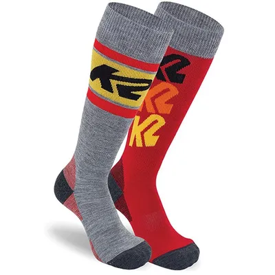 Skarpety K2 ALL ROUND JUNIOR 2 PAIRS PACK Grey/Yellow/Red+Red grey 2020