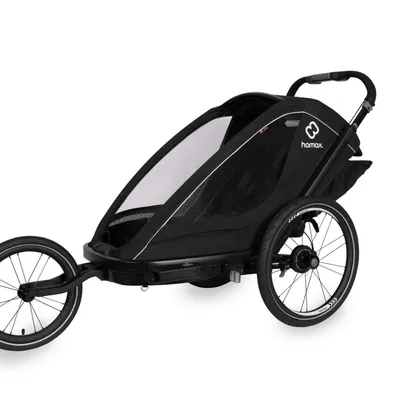 Hamax - Przyczepka rowerowa BREEZE ONE z zestawem do biegania - Black