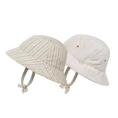 Elodie Details - Dwustronny kapelusz Bucket Hat - Pinstripe - 0-6 m-cy