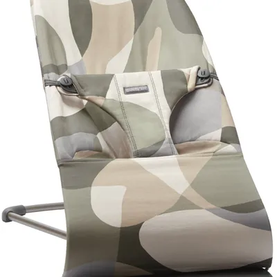 BABYBJORN - leżaczek BLISS COTTON, Khaki/Green Print