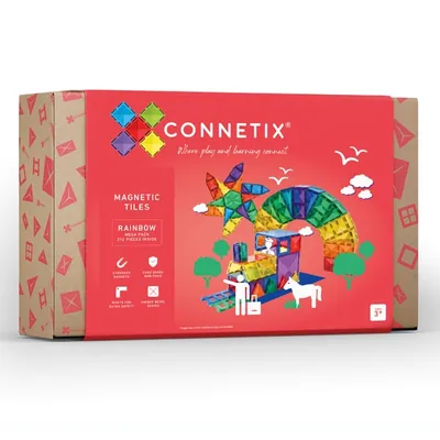 Connetix - Klocki magnetyczne Rainbow Mega Pack - 212 el.