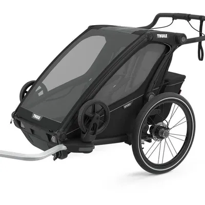 Przyczepka rowerowa dla dziecka - THULE Chariot Sport 2 - Midnight Black