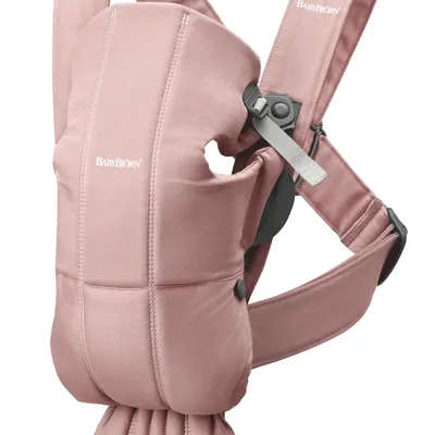 BABYBJORN MINI Woven – nosidełko, Zgaszony Róż