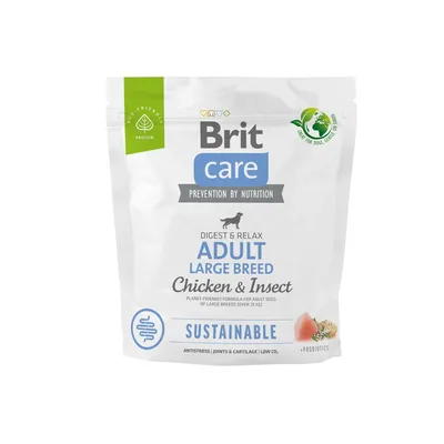 BRIT CARE Dog Sustainable Adult Large Breed Chicken & Insect 1kg