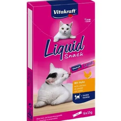 Vitakraft Cat Liquid-Snack z Kurczakiem 6x15g