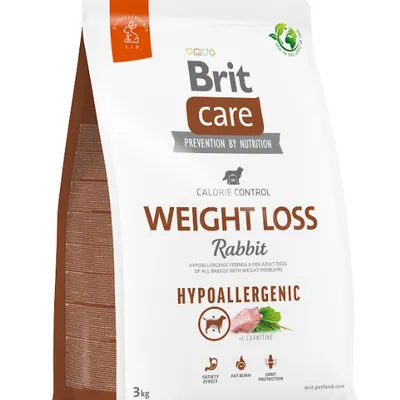 BRIT CARE Dog Hypoallergenic  Weight Loss Rabbit 3kg