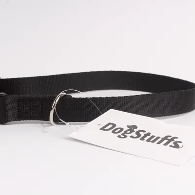 DogStuffs Obroża z plastikową klamrą 25mm/34-60cm czarna