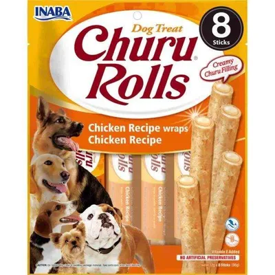 INABA Churu Rolls Dla Psa Kurczak 8x12g