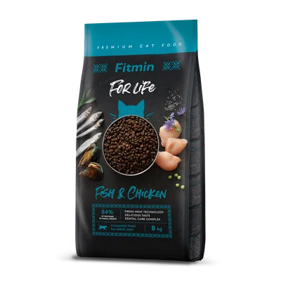 FITMIN Cat For Life Adult Fish and Chicken 8kg