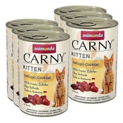 ANIMONDA Cat Carny Kitten smak: koktajl drobiowy 6 x 400g