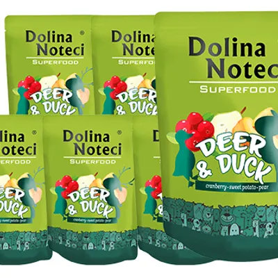 ZESTAW DOLINA NOTECI SUPERFOOD jeleń i kaczka 10 x 300g