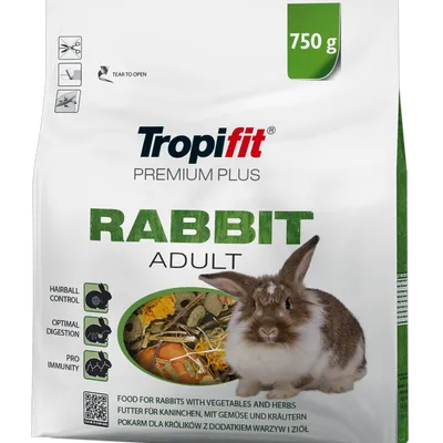 TROPIFIT Premium Plus RABBIT ADULT 750g - dla królika