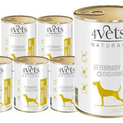 ZESTAW 4Vets Dog Urinary Non-struvite 6 x 400g