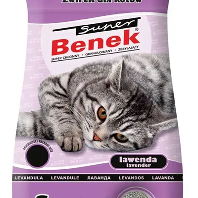 SUPER BENEK Żwirek Lawenda 10l