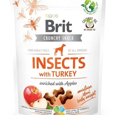 BRIT CARE DOG Crunchy Cracker Insects rich in Turkey 200g