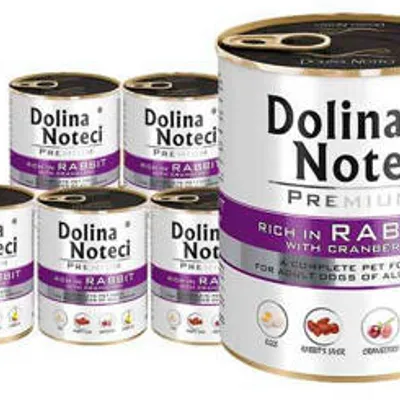 ZESTAW Dolina Noteci Premium Królik z żurawiną 12 x 800g