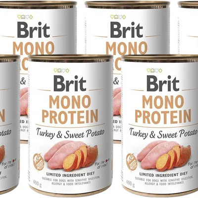 ZESTAW BRIT MONO PROTEIN TURKEY & SWEET POTATO 6 x 400g