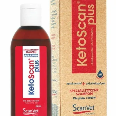 SCANVET Ketoscan plus 100ml (ketokonazol+chlorheksysyna)