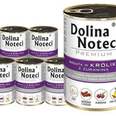 ZESTAW Dolina Noteci Premium Królik z żurawiną 12 x 400g