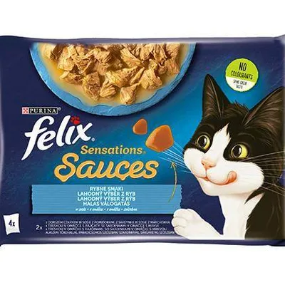 FELIX Sensations Rybne Smaki w sosie z dorszem i sardynką 4x85g