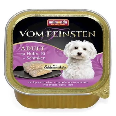 ZESTAW Animonda Dog Vom Feinsten Adult Kurczak, Jaja, Szynka 11 x 150g