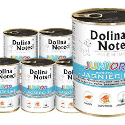 ZESTAW Dolina Noteci PREMIUM Junior bogata w jagnięcinę 24 x 400g