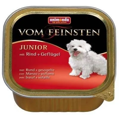 ZESTAW ANIMONDA Dog Vom Feinsten Junior smak: wołowina z drobiem 11 x 150g