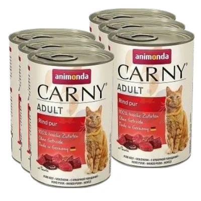 ANIMONDA Cat Carny Adult smak: wołowina 6 x 400g