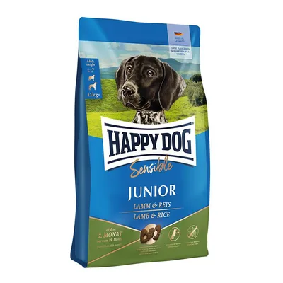 HAPPY DOG Sensible Junior, sucha karma, jagnięcina/ryż, 10 kg