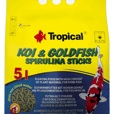 TROPICAL Koi & Goldfish Spirulina Sticks 5L\400g