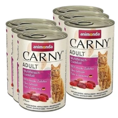 ZESTAW ANIMONDA Cat Carny Adult smak: multi koktajl mięsny 6 x 400g