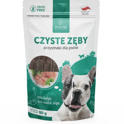 POKUSA Czyste zęby - indyk, mięta i alga 60g