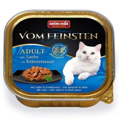 ZESTAW ANIMONDA Cat Vom Feinsten adult NoGrain Łosoś w sosie ziołowym 16 x 100g