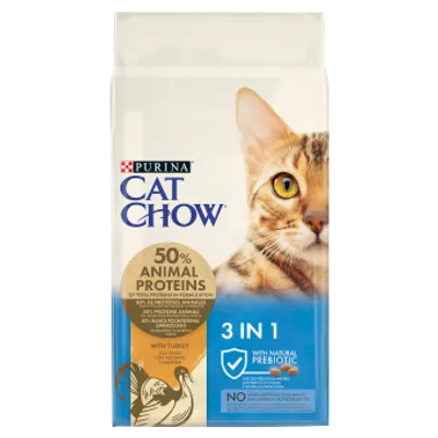 PURINA Cat Chow 3in1 Karma bogata w indyka 15kg